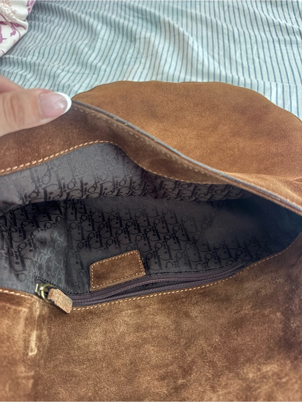 Dior Patchwork Saddle Messenger Bag - Brown & Tan - Picture 7 of 11